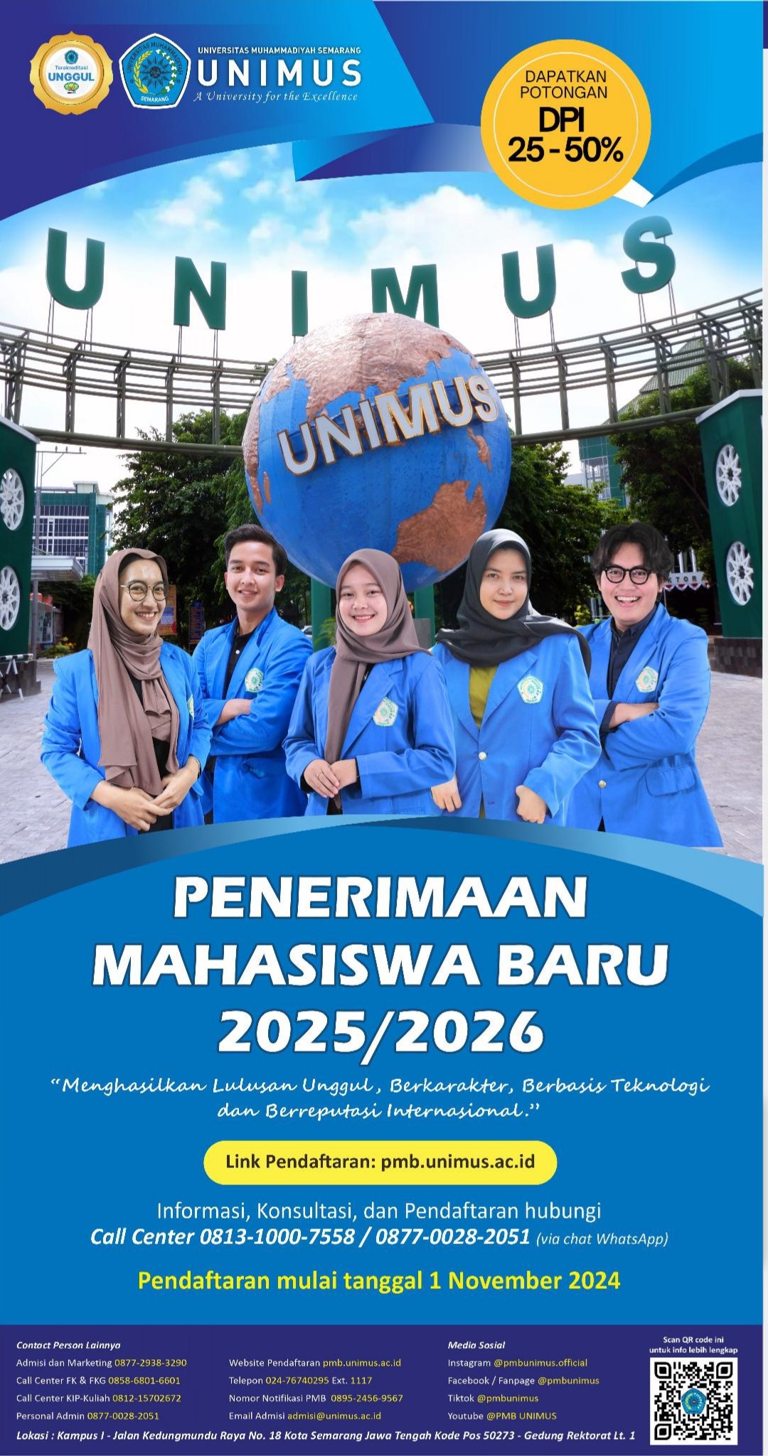 Read more about the article Informasi Pendaftaran Mahasiswa Baru Tahun Akademik 2025/2026